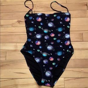 BlackMilk paper universe one piece swim sz S